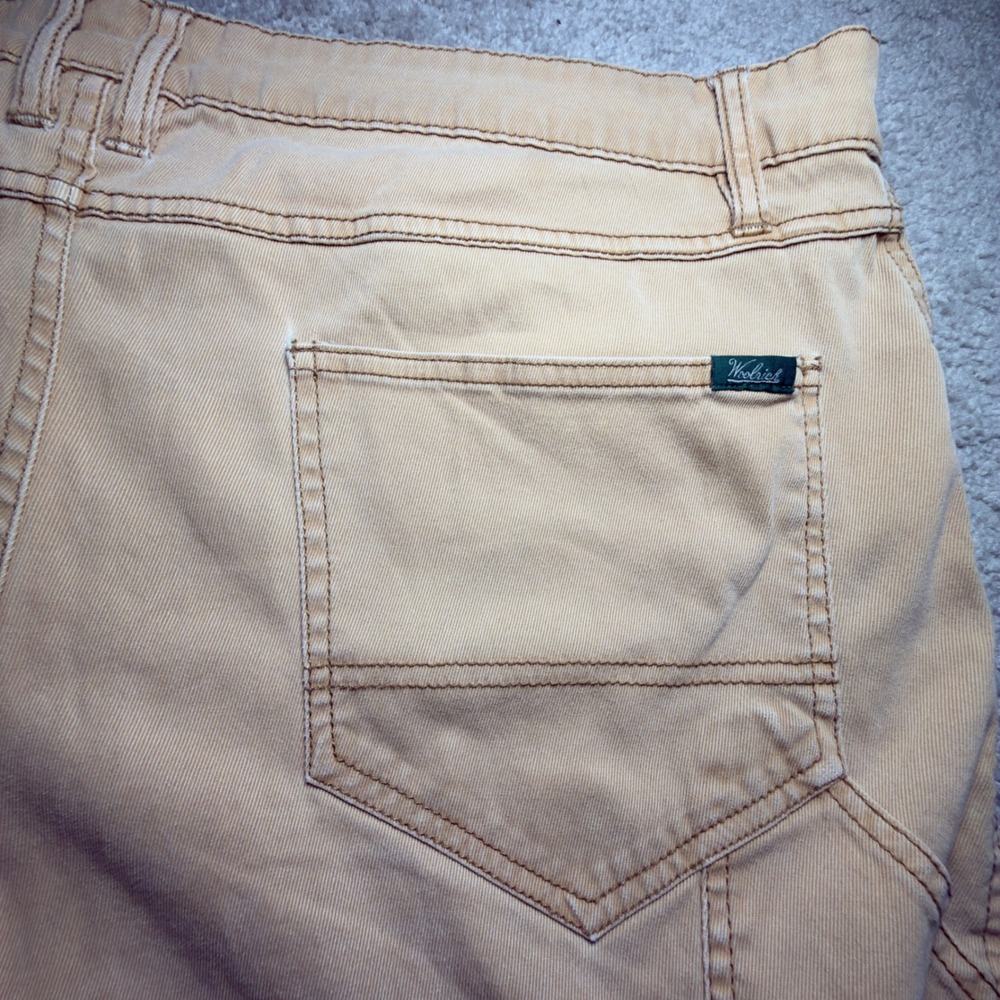 Woolrich Pants Mens 40x30 Tan Good Straight Leg Twill Workwear Outdoor Gorpcore - Picture 11 of 13